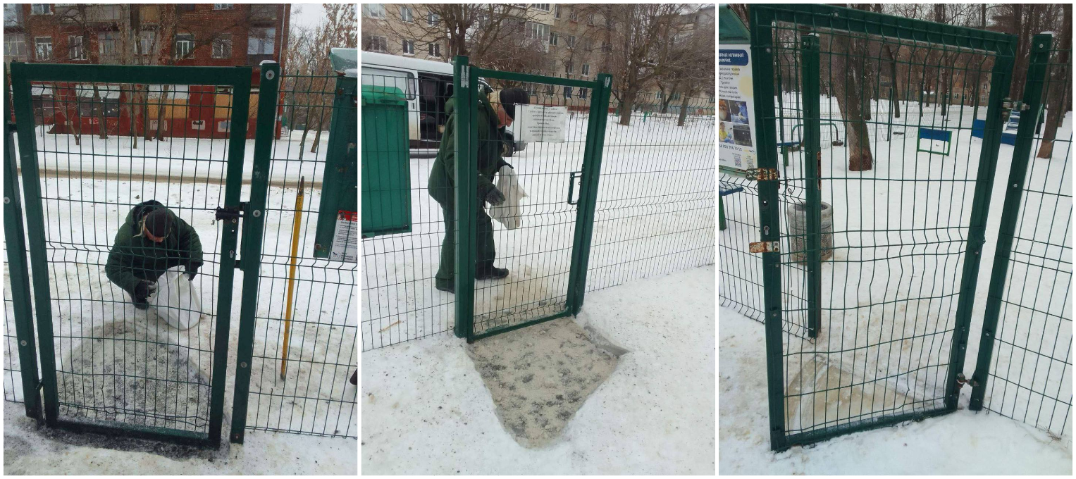 Працівники харквського притулку для тварин усувають наслідки негоди